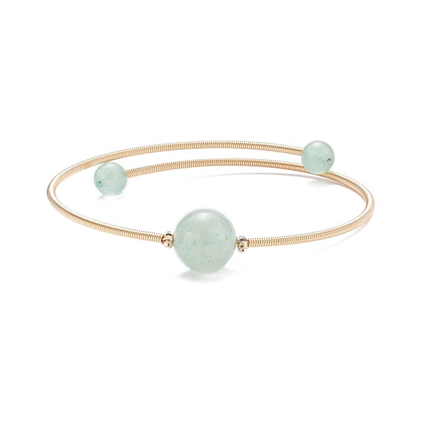 PandaHall Natural Green Aventurine Round Beaded Bangle, Steel Memory Wire Torque Bangle for Women, Golden, Inner Diameter: 2-1/4 inch...
PandaHall Natural Green Aventurine Round Beaded Bangle, Steel Memory Wire Torque Bangle for Women, Golden, Inner Diameter: 2-1/4 inch...