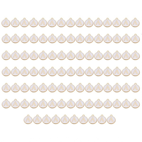 PandaHall Golden Plated Enamel Alloy Charms, Enamelled Sequins, Flat Round, White, Letter.A, 14x12x2mm, Hole: 1.5mm, 100pcs/Box Alloy+Enamel...
PandaHall Golden Plated Enamel Alloy Charms, Enamelled Sequins, Flat Round, White, Letter.A, 14x12x2mm, Hole: 1.5mm, 100pcs/Box Alloy+Enamel...