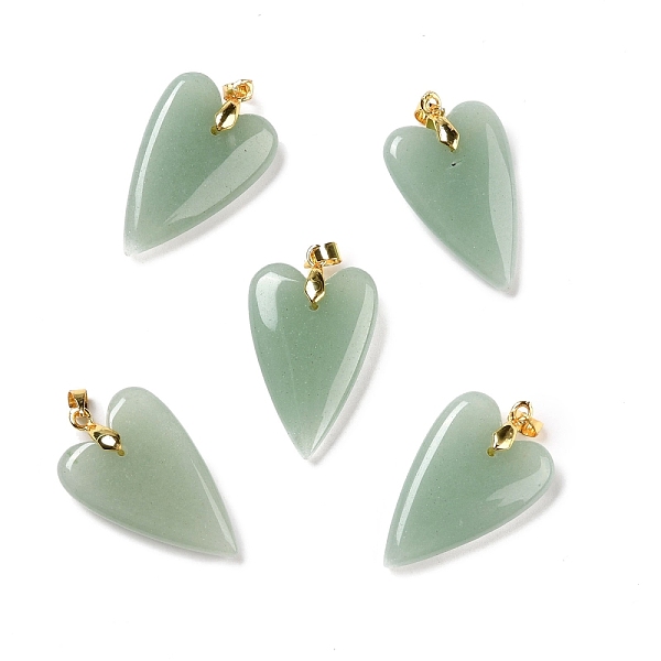 PandaHall Natural Green Aventurine Pendants, with Rack Plating Golden Plated Brass Findings, Long-Lasting Plated, Heart, 32~34x20x8mm, Hole...
PandaHall Natural Green Aventurine Pendants, with Rack Plating Golden Plated Brass Findings, Long-Lasting Plated, Heart, 32~34x20x8mm, Hole...