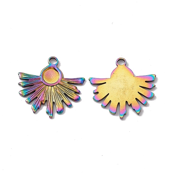 PandaHall Ion Plating(IP) 304 Stainless Steel Pendant Cabochon Settings, Sun, Rainbow Color, Tray: 6mm, 25x26x1.5mm, Hole: 2.2mm 304...
PandaHall Ion Plating(IP) 304 Stainless Steel Pendant Cabochon Settings, Sun, Rainbow Color, Tray: 6mm, 25x26x1.5mm, Hole: 2.2mm 304...