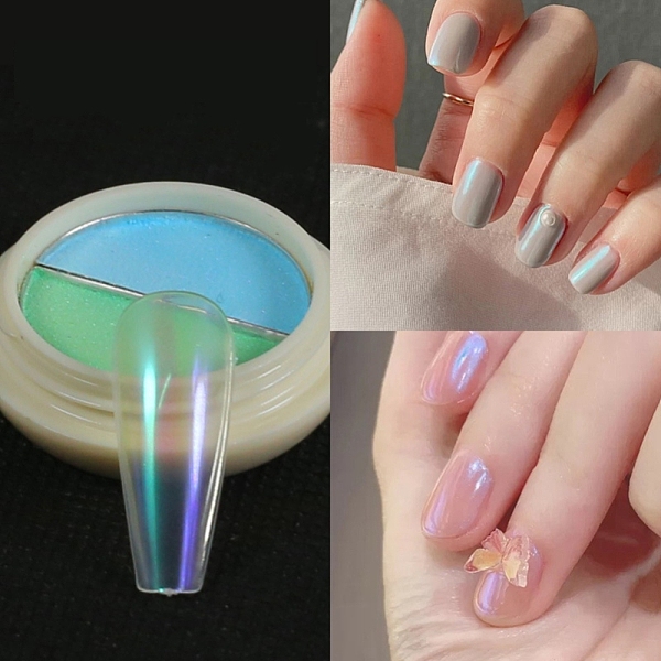 PandaHall Solid State Two-Tone Color Nail Art Powder, Shinning Mirror Effect, with Sponge Brush, for DIY Nail Art Decorations Make Up..., Green
PandaHall Solid State Two-Tone Color Nail Art Powder, Shinning Mirror Effect, with Sponge Brush, for DIY Nail Art Decorations Make Up..., Green