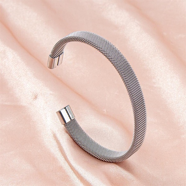 PandaHall Elegant and Stylish Design Mesh Chain 304 Stainless Steel Cuff Bangles for Women Stainless Steel
PandaHall Elegant and Stylish Design Mesh Chain 304 Stainless Steel Cuff Bangles for Women Stainless Steel