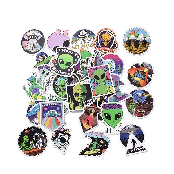 PandaHall 50Pcs Cartoon Alien Paper Sticker Label Set, Adhesive Label Stickers, for Suitcase & Skateboard & Refigerator Decor, Green...
PandaHall 50Pcs Cartoon Alien Paper Sticker Label Set, Adhesive Label Stickers, for Suitcase & Skateboard & Refigerator Decor, Green...