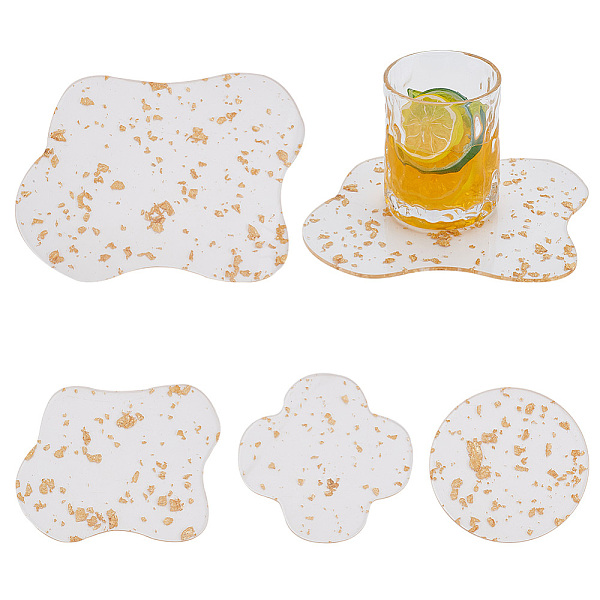 PandaHall GOMAKERER 4Pcs 4 Style Transparent Acrylic Cup Mats, Gold Foil Coasters, Clear, 95~142x95~176x3mm, 1pc/style Acrylic Mixed Shapes...
PandaHall GOMAKERER 4Pcs 4 Style Transparent Acrylic Cup Mats, Gold Foil Coasters, Clear, 95~142x95~176x3mm, 1pc/style Acrylic Mixed Shapes...