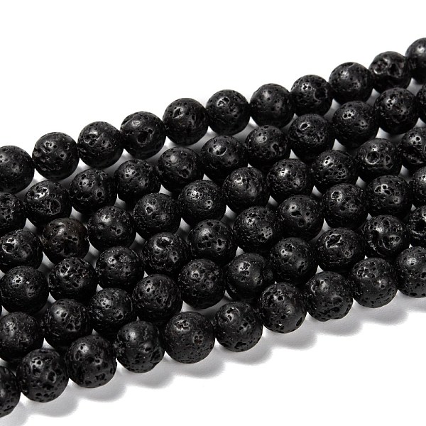 PandaHall Natural Lava Rock Round Bead Strands, 8mm, Hole: 1mm, about 47pcs/strand, 15.7 inch Round Black
PandaHall Natural Lava Rock Round Bead Strands, 8mm, Hole: 1mm, about 47pcs/strand, 15.7 inch Round Black