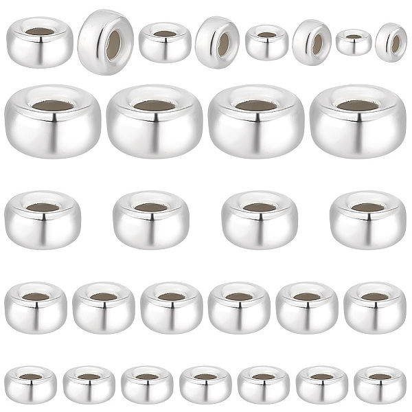 PandaHall 35Pcs 4 Style 925 Sterling Silver Spacer Beads, Rondelle, Silver, 3.5~6.5x1.5~3mm, Hole: 1.4~2.8mm Sterling Silver Rondelle
PandaHall 35Pcs 4 Style 925 Sterling Silver Spacer Beads, Rondelle, Silver, 3.5~6.5x1.5~3mm, Hole: 1.4~2.8mm Sterling Silver Rondelle