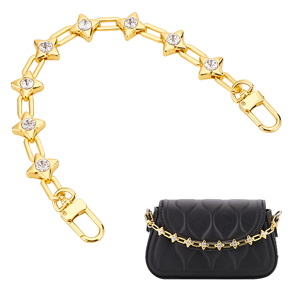PandaHall WADORN Metal Purse Chain Strap, 11.2 Inch Short Handbag Handle Chain Replacement Flat Bag Strap Extender Rhinestone Star Link..., Clear
PandaHall WADORN Metal Purse Chain Strap, 11.2 Inch Short Handbag Handle Chain Replacement Flat Bag Strap Extender Rhinestone Star Link..., Clear