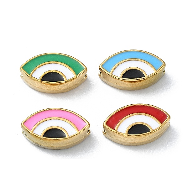 PandaHall Ion Plating(IP) 304 Stainless Steel Enamel Beads, Real 18K Gold Plated, Evil Eye, Mixed Color, 8x13.5x4.5mm, Hole: 1.4mm Stainless..., Multicolor
PandaHall Ion Plating(IP) 304 Stainless Steel Enamel Beads, Real 18K Gold Plated, Evil Eye, Mixed Color, 8x13.5x4.5mm, Hole: 1.4mm Stainless..., Multicolor