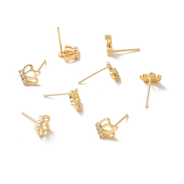 PandaHall Clear Cubic Zirconia Crown Stud Earrings, Brass Jewelry for Women, Cadmium Free & Nickel Free & Lead Free, Real 18K Gold Plated...
PandaHall Clear Cubic Zirconia Crown Stud Earrings, Brass Jewelry for Women, Cadmium Free & Nickel Free & Lead Free, Real 18K Gold Plated...
