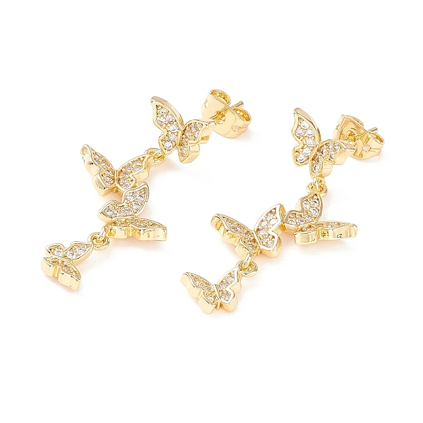 PandaHall Cubic Zirconia Butterfly Dangle Stud Earrings, Real 18K Gold Plated Brass Long Drop Earrings for Women, Cadmium Free & Lead Free..., Clear
PandaHall Cubic Zirconia Butterfly Dangle Stud Earrings, Real 18K Gold Plated Brass Long Drop Earrings for Women, Cadmium Free & Lead Free..., Clear