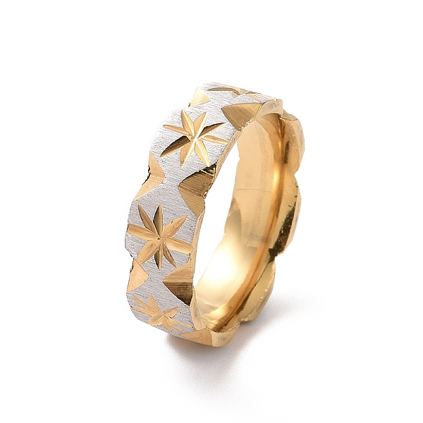 PandaHall Two Tone 201 Stainless Steel Hexagon with Star Finger Ring for Women, Golden & Stainless Steel Color, Inner Diameter: 17mm 201...
PandaHall Two Tone 201 Stainless Steel Hexagon with Star Finger Ring for Women, Golden & Stainless Steel Color, Inner Diameter: 17mm 201...