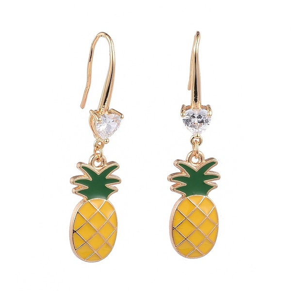 PandaHall Alloy Enamel Dangle Earrings, with Brass Cubic Zirconia Earring Hooks, Pineapple, Golden, Yellow, 49mm, Pin: 0.9mm Cubic Zirconia...
PandaHall Alloy Enamel Dangle Earrings, with Brass Cubic Zirconia Earring Hooks, Pineapple, Golden, Yellow, 49mm, Pin: 0.9mm Cubic Zirconia...