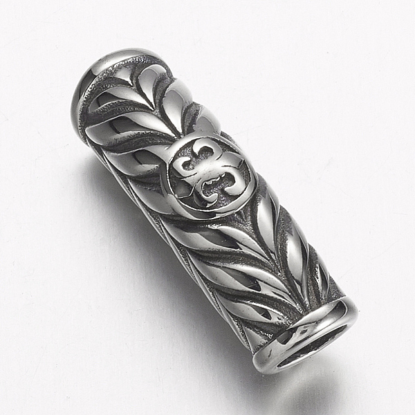 PandaHall 304 Stainless Steel Beads, Tube with Fleur De Lis, Antique Silver, 28.5~31x10~11x9mm, Hole: 6mm 304 Stainless Steel Column
PandaHall 304 Stainless Steel Beads, Tube with Fleur De Lis, Antique Silver, 28.5~31x10~11x9mm, Hole: 6mm 304 Stainless Steel Column