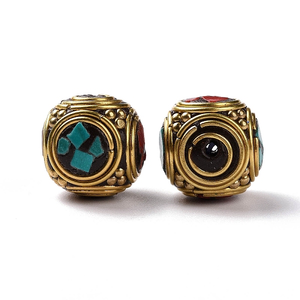 PandaHall Handmade Indonesia Beads, with Brass Findings, Antique Golden, Round, Dark Cyan, 17x16mm, Hole: 1.6mm Polymer Clay Round
PandaHall Handmade Indonesia Beads, with Brass Findings, Antique Golden, Round, Dark Cyan, 17x16mm, Hole: 1.6mm Polymer Clay Round