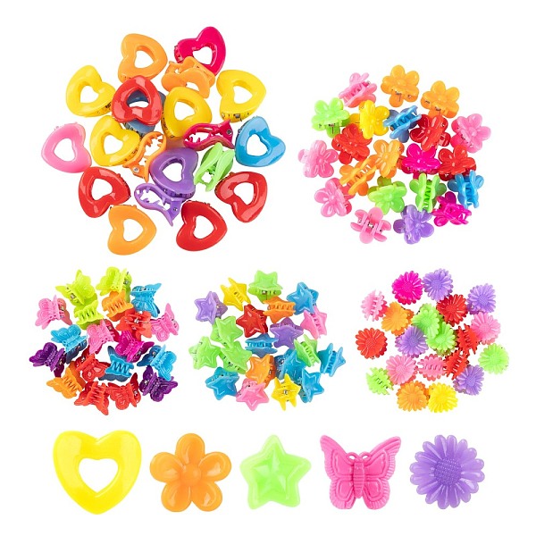 PandaHall 100Pcs 5 Style Kids Hair Accessories, Plastic Claw Hair Clips, Heart & Flower & Star & Daisy & Butterfly, Mixed Color..., Multicolor
PandaHall 100Pcs 5 Style Kids Hair Accessories, Plastic Claw Hair Clips, Heart & Flower & Star & Daisy & Butterfly, Mixed Color..., Multicolor