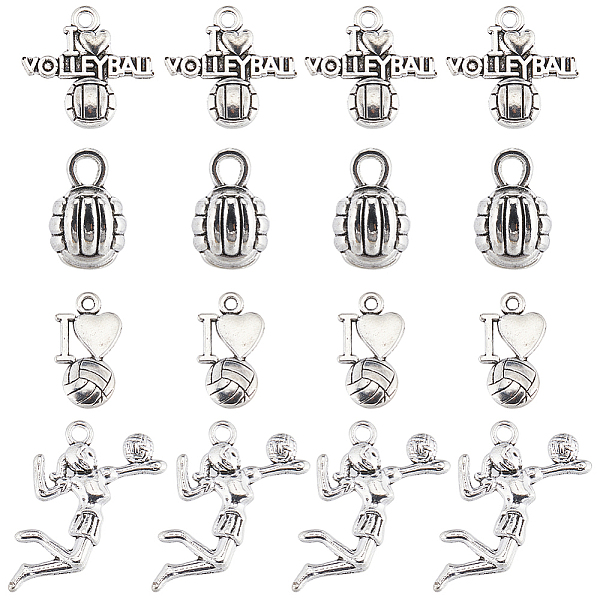 PandaHall SUNNYCLUE 64Pcs 4 Styles Sports Theme Tibetan Style Alloy Volleyball Charms, Antique Silver, 15~24x9~26x2~4mm, Hole: 1~4mm...
PandaHall SUNNYCLUE 64Pcs 4 Styles Sports Theme Tibetan Style Alloy Volleyball Charms, Antique Silver, 15~24x9~26x2~4mm, Hole: 1~4mm...