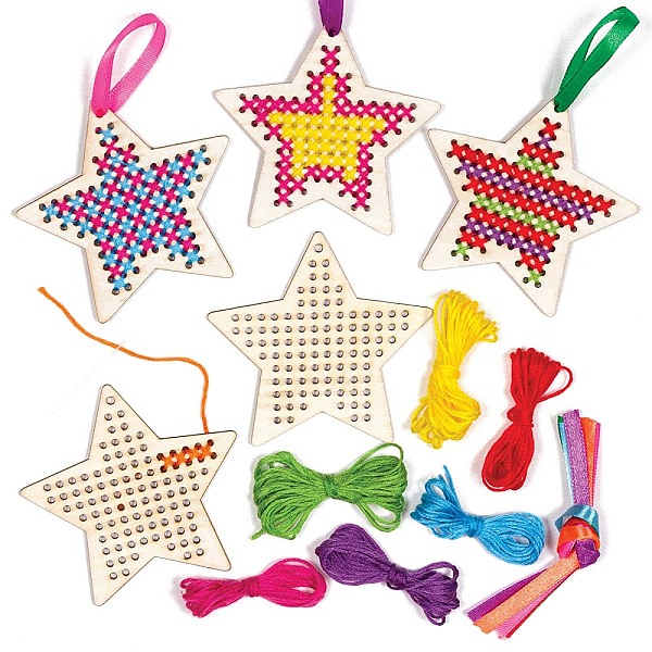 PandaHall DIY Wood Bookmarks Cross Stitch Kits, including Polyester Thread, Ribbon & Plastic Needle, Star, Bookmark: 125x125mm, 4pcs Wood..., Multicolor
PandaHall DIY Wood Bookmarks Cross Stitch Kits, including Polyester Thread, Ribbon & Plastic Needle, Star, Bookmark: 125x125mm, 4pcs Wood..., Multicolor