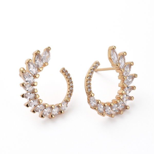 PandaHall Brass Micro Pave Clear Cubic Zirconia Stud Earrings, Half Hoop Earrings, Long-Lasting Plated, Golden, 20.5x16.5mm, Pin: 0.8mm...
PandaHall Brass Micro Pave Clear Cubic Zirconia Stud Earrings, Half Hoop Earrings, Long-Lasting Plated, Golden, 20.5x16.5mm, Pin: 0.8mm...