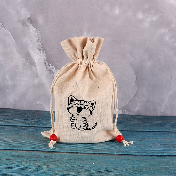 PandaHall Printed Rectangle Cotton Storage Bags, Drawstring Pouches Packaging Bag, Cat Shape, 23x15cm Cloth Cat Shape
PandaHall Printed Rectangle Cotton Storage Bags, Drawstring Pouches Packaging Bag, Cat Shape, 23x15cm Cloth Cat Shape