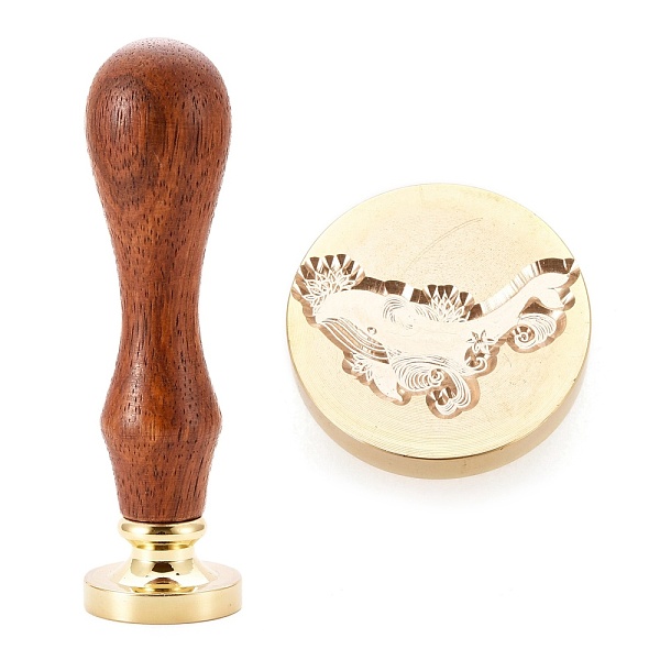 PandaHall Brass Wax Sealing Stamp, with Rosewood Handle for Post Decoration DIY Card Making, Whale Pattern, 89.5x25.5mm Brass Whale
PandaHall Brass Wax Sealing Stamp, with Rosewood Handle for Post Decoration DIY Card Making, Whale Pattern, 89.5x25.5mm Brass Whale
