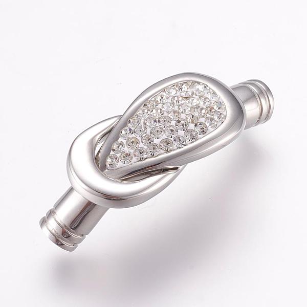 PandaHall 304 Stainless Steel Magnetic Clasps with Glue-in Ends, Smooth Surface, with Polymer Clay Rhinestone, Stainless Steel Color..., Clear
PandaHall 304 Stainless Steel Magnetic Clasps with Glue-in Ends, Smooth Surface, with Polymer Clay Rhinestone, Stainless Steel Color..., Clear