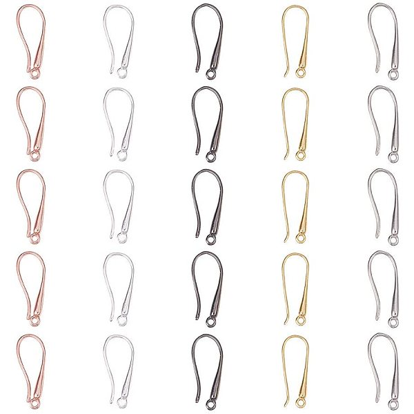PandaHall 50 Pcs 5 Colors Brass Earring Hook Ear Wires with Loop 23x9x2.5mm for DIY Earring Jewelry Making Brass Multicolor
PandaHall 50 Pcs 5 Colors Brass Earring Hook Ear Wires with Loop 23x9x2.5mm for DIY Earring Jewelry Making Brass Multicolor