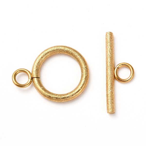 PandaHall 304 Stainless Steel Textured Toggle Clasps, Ring, Golden, Ring: 18.5x14x2mm, Hole: 3mm, Bar: 20x7x2, Hole: 3mm 304 Stainless Steel...
PandaHall 304 Stainless Steel Textured Toggle Clasps, Ring, Golden, Ring: 18.5x14x2mm, Hole: 3mm, Bar: 20x7x2, Hole: 3mm 304 Stainless Steel...