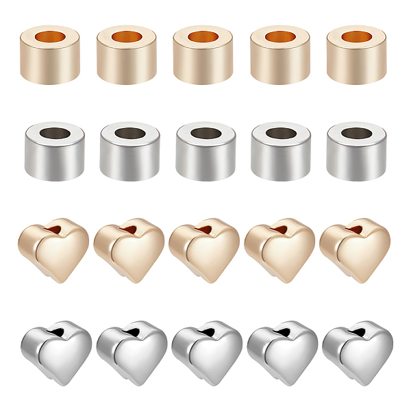 PandaHall BENECREAT 32Pcs 4 Styles Brass Spacer Beads, Heart & Column, Platinum & Golden, 5~6x6x3.5~4mm, Hole: 1~2.5mm, 8pcs/style Brass...
PandaHall BENECREAT 32Pcs 4 Styles Brass Spacer Beads, Heart & Column, Platinum & Golden, 5~6x6x3.5~4mm, Hole: 1~2.5mm, 8pcs/style Brass...