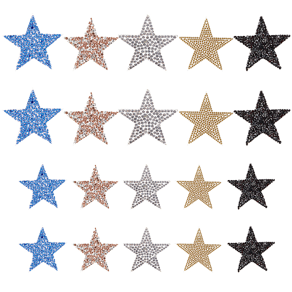 PandaHall 20Pcs 10 Style Rhinestone Star Cloth Iron On/Sew On Patches, Costume Accessories, Appliques, Mixed Color, 2pcs/style Cloth Star..., Multicolor
PandaHall 20Pcs 10 Style Rhinestone Star Cloth Iron On/Sew On Patches, Costume Accessories, Appliques, Mixed Color, 2pcs/style Cloth Star..., Multicolor