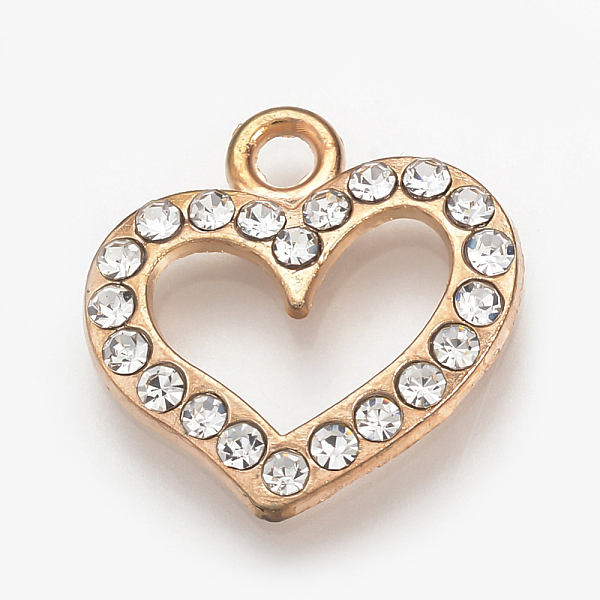 PandaHall Alloy Rhinestone Pendants, Heart, Light Gold, 17x16.5x2mm, Hole: 1.5mm Alloy+Rhinestone Heart Clear
PandaHall Alloy Rhinestone Pendants, Heart, Light Gold, 17x16.5x2mm, Hole: 1.5mm Alloy+Rhinestone Heart Clear
