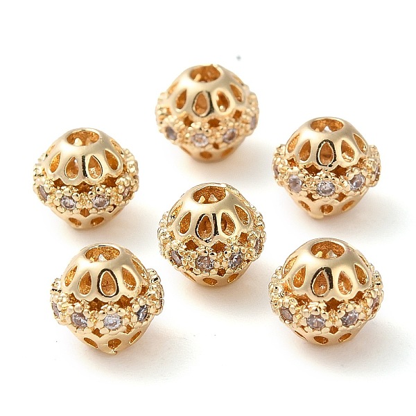 PandaHall Rack Plating Brass Micro Pave Cubic Zirconia Beads, Long-Lasting Plated, Round, Golden, 7x6mm, Hole: 1.8mm Brass+Cubic Zirconia...
PandaHall Rack Plating Brass Micro Pave Cubic Zirconia Beads, Long-Lasting Plated, Round, Golden, 7x6mm, Hole: 1.8mm Brass+Cubic Zirconia...