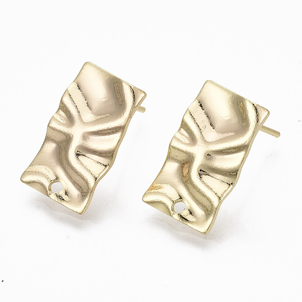 PandaHall Brass Stud Earring Findings, with Loops, Nickel Free, Hammered, Rectangle, Real 18K Gold Plated, 17x9.5mm, Hole: 1.4mm, Pin: 0.7mm...
PandaHall Brass Stud Earring Findings, with Loops, Nickel Free, Hammered, Rectangle, Real 18K Gold Plated, 17x9.5mm, Hole: 1.4mm, Pin: 0.7mm...
