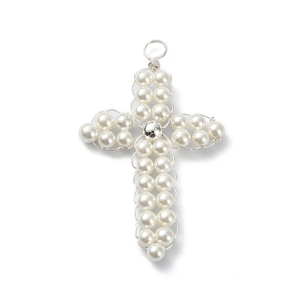 PandaHall Round Shell Pearl Bead Copper Wire Wrapped Pendants, Cross Charms, with Round Brass Beads, Nickel Free, Long-Lasting Plated...
PandaHall Round Shell Pearl Bead Copper Wire Wrapped Pendants, Cross Charms, with Round Brass Beads, Nickel Free, Long-Lasting Plated...