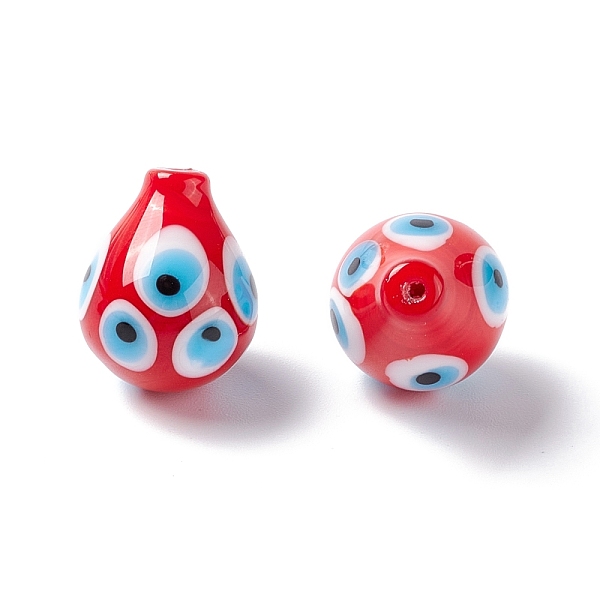 PandaHall Handmade Evil Eye Lampwork Beads, Half Drilled, Teardrop, Red, 18.5~22x14.5~15.5mm, Hole: 1.2mm Lampwork Teardrop Red
PandaHall Handmade Evil Eye Lampwork Beads, Half Drilled, Teardrop, Red, 18.5~22x14.5~15.5mm, Hole: 1.2mm Lampwork Teardrop Red