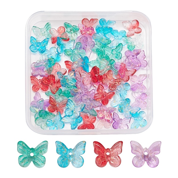 PandaHall 80Pcs 4 Colors Electroplate Glass Beads, with Golden Foil, Butterfly, Mixed Color, 10x11x4mm, Hole: 1mm, 20pcs/color Glass..., Multicolor
PandaHall 80Pcs 4 Colors Electroplate Glass Beads, with Golden Foil, Butterfly, Mixed Color, 10x11x4mm, Hole: 1mm, 20pcs/color Glass..., Multicolor