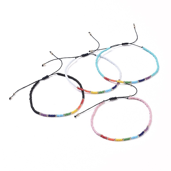 PandaHall Chakra Jewelry, Nylon Thread Braided Beads Bracelets, with Seed Beads, Mixed Color, 46~75mm Nylon Multicolor
PandaHall Chakra Jewelry, Nylon Thread Braided Beads Bracelets, with Seed Beads, Mixed Color, 46~75mm Nylon Multicolor