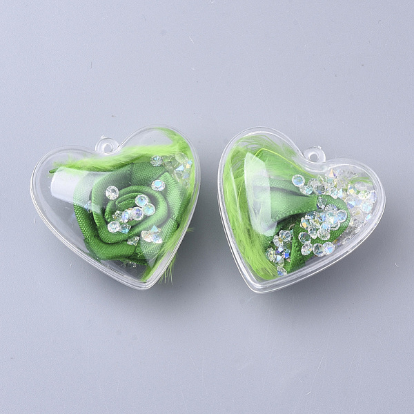 PandaHall Openable Transparent Plastic Container Pendants, with Resin Rhinestone, Feather and Polyester, Heart with Rose, Lime Green...
PandaHall Openable Transparent Plastic Container Pendants, with Resin Rhinestone, Feather and Polyester, Heart with Rose, Lime Green...