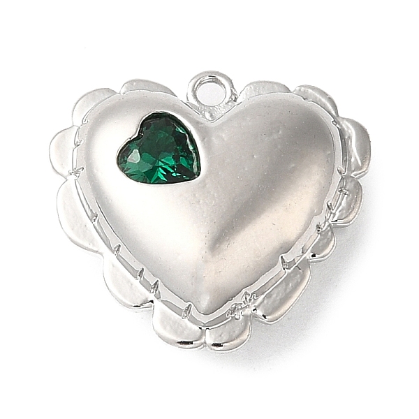 PandaHall Brass Pendants, with Glass, Nickel Free, Heart Charms, Real Platinum Plated, Green, 15.5x16.5x6.5mm, Hole: 1.2mm Brass+Glass Heart...
PandaHall Brass Pendants, with Glass, Nickel Free, Heart Charms, Real Platinum Plated, Green, 15.5x16.5x6.5mm, Hole: 1.2mm Brass+Glass Heart...