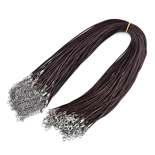 PandaHall Waxed Cotton Cord Necklace Making, with Alloy Lobster Claw Clasps and Iron End Chains, Platinum, Coffee, 17.12 inch(43.5cm), 1.5mm..., Brown
PandaHall Waxed Cotton Cord Necklace Making, with Alloy Lobster Claw Clasps and Iron End Chains, Platinum, Coffee, 17.12 inch(43.5cm), 1.5mm..., Brown