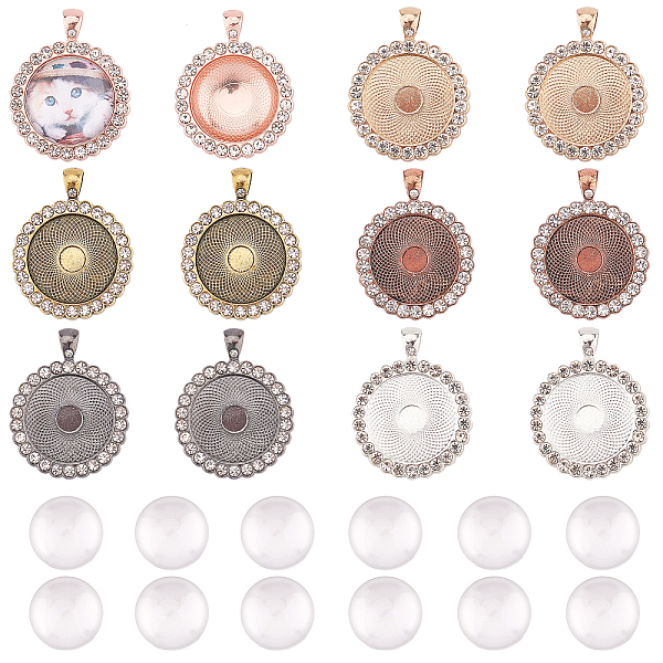PandaHall SUNNYCLUE DIY Pendant Making, with Flat Round Alloy Rhinestone Pendant Cabochon Settings and Transparent Glass Cabochons, Crystal..., Clear
PandaHall SUNNYCLUE DIY Pendant Making, with Flat Round Alloy Rhinestone Pendant Cabochon Settings and Transparent Glass Cabochons, Crystal..., Clear