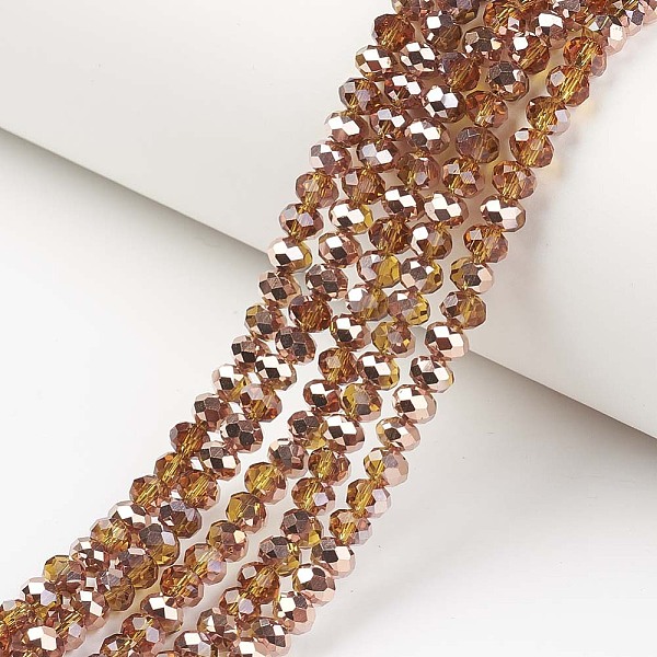 PandaHall Electroplate Transparent Glass Beads Strands, Half Copper Plated, Faceted, Rondelle, Peru, 3x2mm, Hole: 0.8mm, about..., Brown
PandaHall Electroplate Transparent Glass Beads Strands, Half Copper Plated, Faceted, Rondelle, Peru, 3x2mm, Hole: 0.8mm, about..., Brown