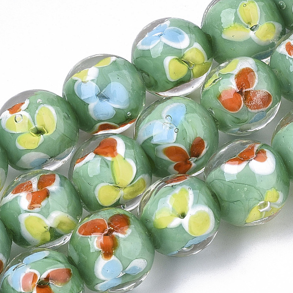 PandaHall Handmade Lampwork Beads Strands, Inner Flower, Round, Lime Green, 12~13x10.5~12mm, Hole: 1.2mm, about 45pcs/Strand, 19.29...
PandaHall Handmade Lampwork Beads Strands, Inner Flower, Round, Lime Green, 12~13x10.5~12mm, Hole: 1.2mm, about 45pcs/Strand, 19.29...