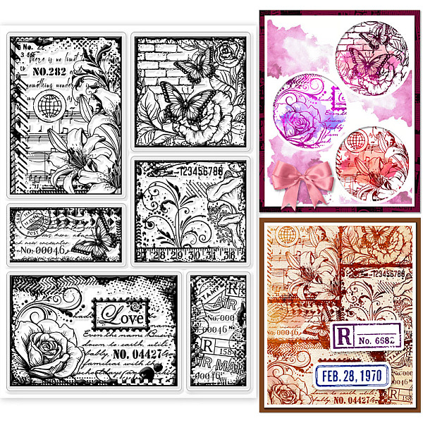 PandaHall GLOBLELAND Vintage Background Clear Stamps Retro Butterfly Clear Stamps Vintage Flowers Clear Stamps for DIY Scrapbooking Photo...
PandaHall GLOBLELAND Vintage Background Clear Stamps Retro Butterfly Clear Stamps Vintage Flowers Clear Stamps for DIY Scrapbooking Photo...