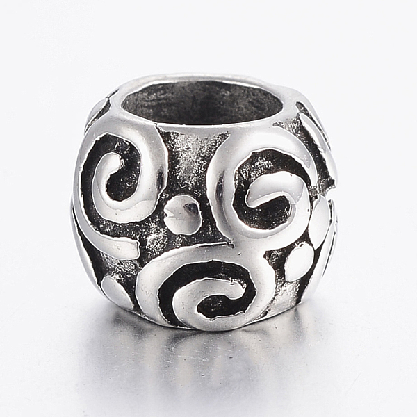 PandaHall 304 Stainless Steel European Beads, Large Hole Beads, Barrel with Vortex, Antique Silver, 9.5x7.5mm, Hole: 5mm 304 Stainless Steel...
PandaHall 304 Stainless Steel European Beads, Large Hole Beads, Barrel with Vortex, Antique Silver, 9.5x7.5mm, Hole: 5mm 304 Stainless Steel...