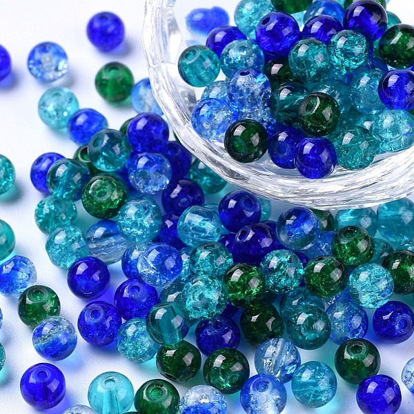 PandaHall Baking Painted Crackle Glass Beads, Ocean Mix, Round, Mixed Color, 6~6.5x5.5~6mm, Hole: 1mm, about 200pcs/bag Glass Round..., Multicolor
PandaHall Baking Painted Crackle Glass Beads, Ocean Mix, Round, Mixed Color, 6~6.5x5.5~6mm, Hole: 1mm, about 200pcs/bag Glass Round..., Multicolor