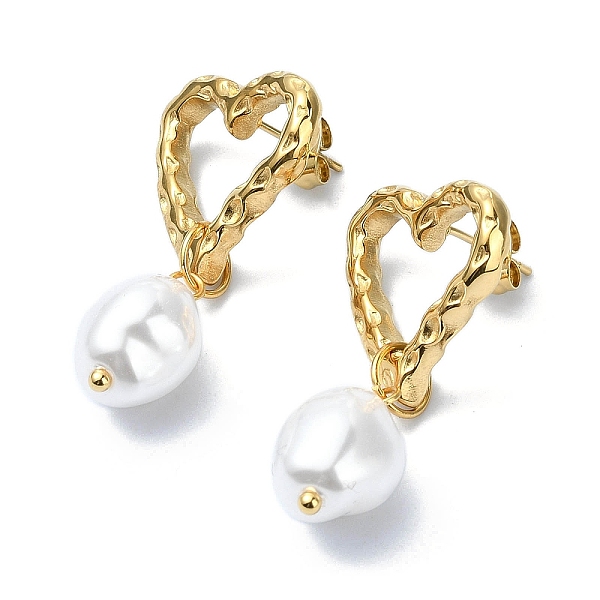 PandaHall Ion Plating(IP) 304 Stainless Steel Heart Dangle Stud Earrings, Plastic Pearl Drop Earrings, Golden, 37.5x20mm 304 Stainless Steel...
PandaHall Ion Plating(IP) 304 Stainless Steel Heart Dangle Stud Earrings, Plastic Pearl Drop Earrings, Golden, 37.5x20mm 304 Stainless Steel...