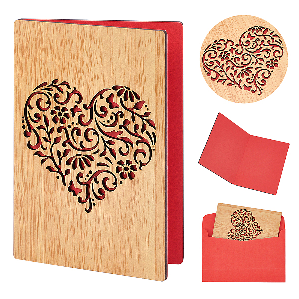 PandaHall CRASPIRE Rectangle with Pattern Wooden Greeting Cards, with Red Paper InsidePage, with Rectangle Blank Paper Envelopes, Heart..., Multicolor
PandaHall CRASPIRE Rectangle with Pattern Wooden Greeting Cards, with Red Paper InsidePage, with Rectangle Blank Paper Envelopes, Heart..., Multicolor
