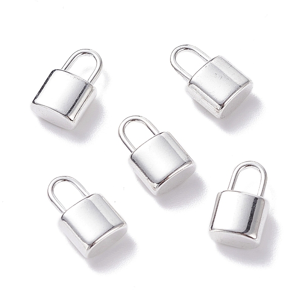 PandaHall 304 Stainless Steel Pendants, Padlock, Silver, 12.6~13.5x8x5mm, Hole: 4.5~5.5x3mm 304 Stainless Steel Lock
PandaHall 304 Stainless Steel Pendants, Padlock, Silver, 12.6~13.5x8x5mm, Hole: 4.5~5.5x3mm 304 Stainless Steel Lock
