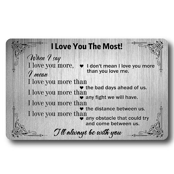 PandaHall CREATCABIN Engraved Wallet Insert I Love You Most Metal Wallet Card Insert Mini Love Notes for Him Men Boyfriend Husband...
PandaHall CREATCABIN Engraved Wallet Insert I Love You Most Metal Wallet Card Insert Mini Love Notes for Him Men Boyfriend Husband...