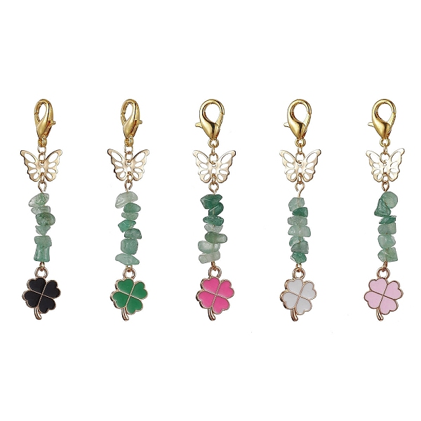PandaHall Clover Alloy Enamel Pendant Decorations, Natural Green Aventurine Chip Bead and Butterfly & Lobster Claw Clasps Charm, Mixed Color..., Multicolor
PandaHall Clover Alloy Enamel Pendant Decorations, Natural Green Aventurine Chip Bead and Butterfly & Lobster Claw Clasps Charm, Mixed Color..., Multicolor
